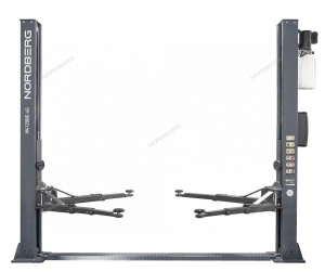 Подъемник двухстоечный 4 т, с электростопорами, 380 В, серый NORDBERG N4120BE-4G_3+2_380