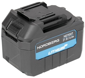 Аккумулятор Li-ion, 21 В, 6 А·ч NORDBERG NE9007