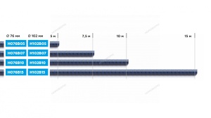 Шланг газоотводный NORDBERG H102B10 D=102 мм, длина 10 м (синий)