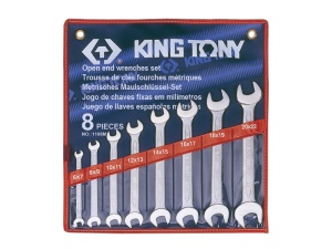 Набор рожковых ключей, 8 предметов king tony 1108mr