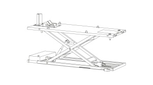 Подъемник для мотоциклов, 450 кг, с ножным и пневмоприводом NORDBERG N4M1