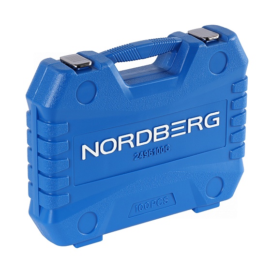 Набор инструментов, 100 предметов, 1/2", 1/4" NORDBERG 2496100C