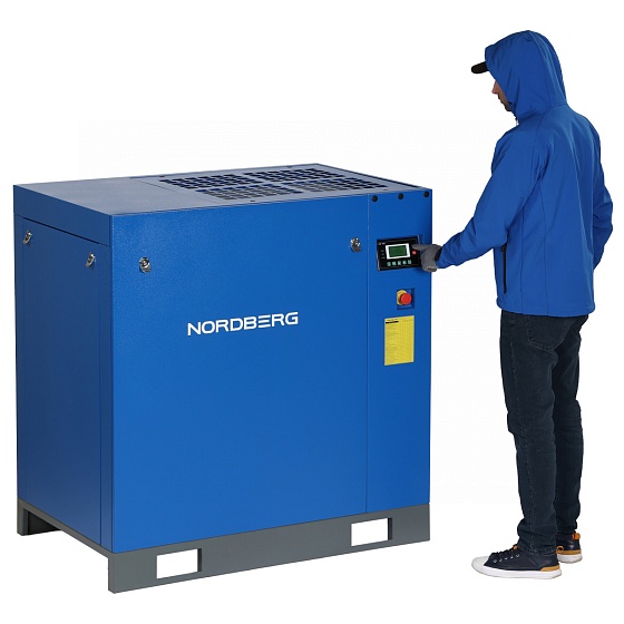 Компрессор винтовой, 22 кВт, 10 бар, 3200 л/мин, без ресивера NORDBERG NCC30