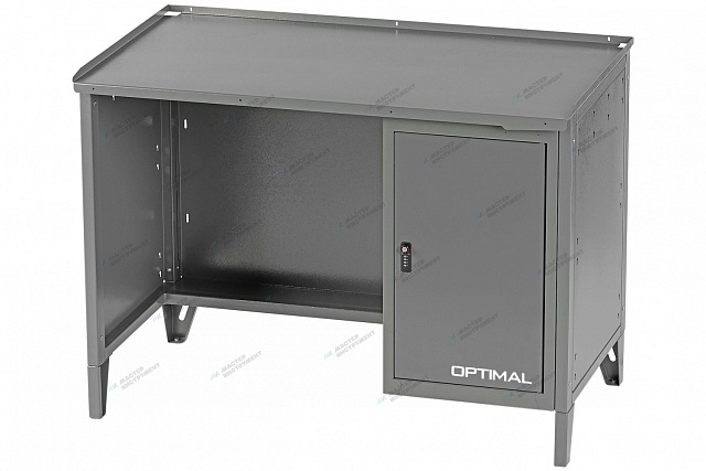 Верстак слесарный однотумбовый, 1 серая створка OPTIMAL NW101 7012/7015