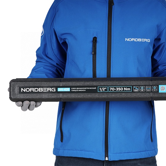 Ключ динамометрический 1/2", 70-350 Нм, в кейсе NORDBERG 291-435
