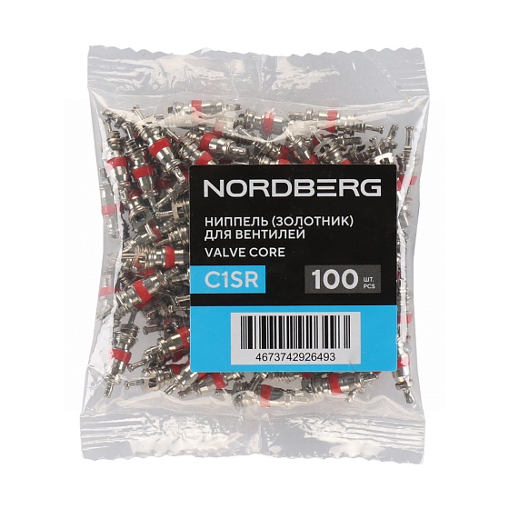 Ниппель-золотник для вентилей, 100 шт. NORDBERG C1SR