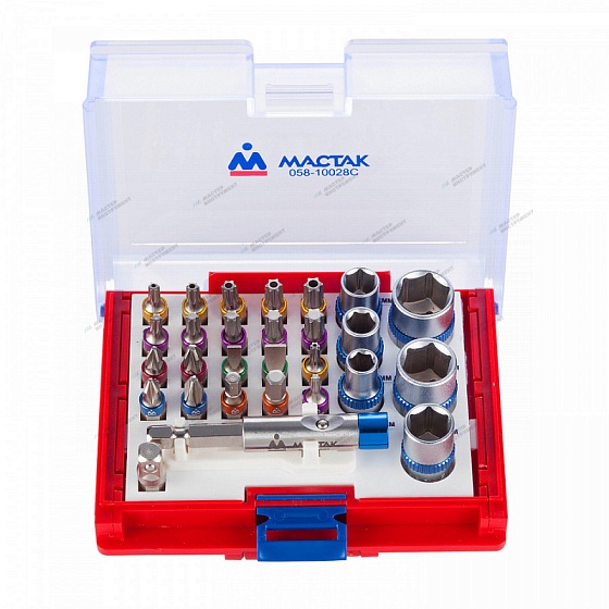 Набор вставок (бит) 1/4"", TORX, HEX, PZ, PH, SLOT, 28 предметов
