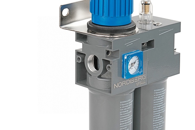 Фильтр воздушный с редуктором и лубрикатором, 1/2", 16 бар NORDBERG NP8444