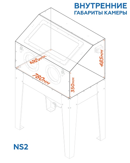 NORDBERG Камера пескоструйная NS2 фронтальная загрузка 220 л
