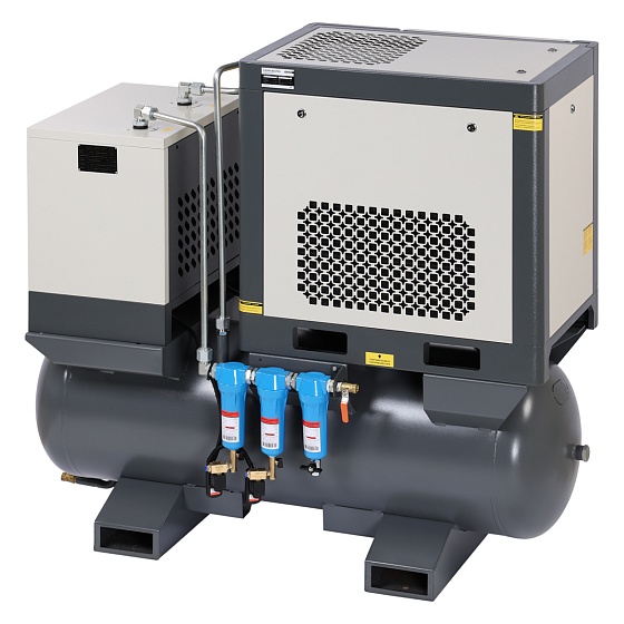 Компрессор винтовой, 7,5 кВт, 10 бар, 950 л/мин, ресивер 300л, осушитель NORDBERG NCN10RD