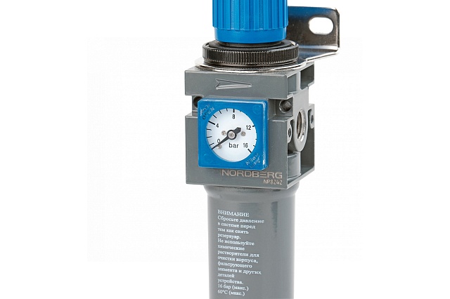 Фильтр воздушный с редуктором, 1/4", 16 бар NORDBERG NP8242