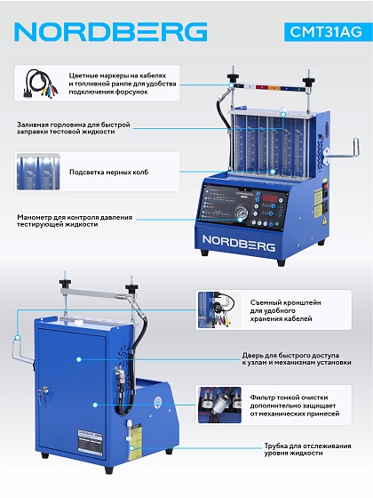 Установка для тестирования и очистки форсунок NORDBERG CMT31AG CMT6