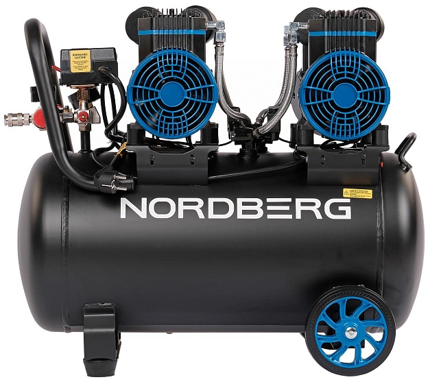 Компрессор безмасляный 220В, ресив. 50л, 500 л/мин NORDBERG NCEO50/500