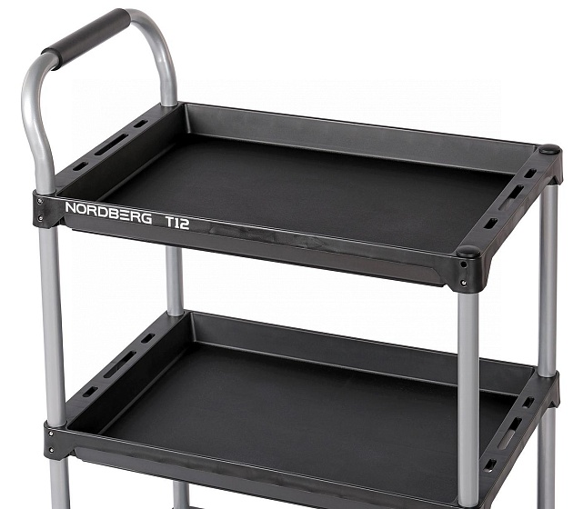 Тележка инструментальная, 3 пластиковые полки NORDBERG T12