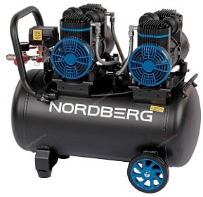 Компрессор безмасляный 220В, ресив. 50л, 500 л/мин NORDBERG NCEO50/500