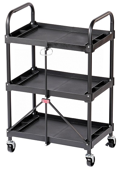 Тележка инструментальная, 3 пластиковые полки, складная NORDBERG T14