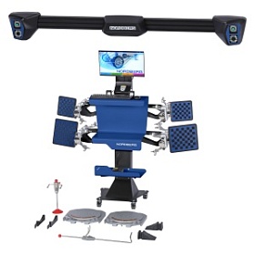 Стенд сход-развал 3D четырехкамерный настенный, синий NORDBERG C804-C (5005)