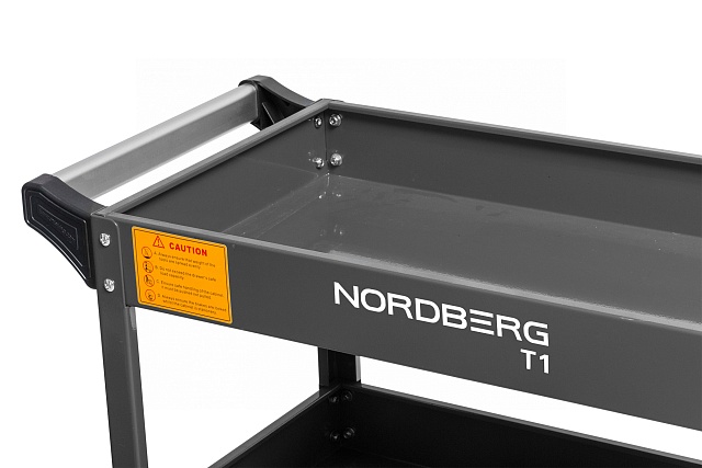 Тележка инструментальная, 3 полки, серая NORDBERG T1(G)