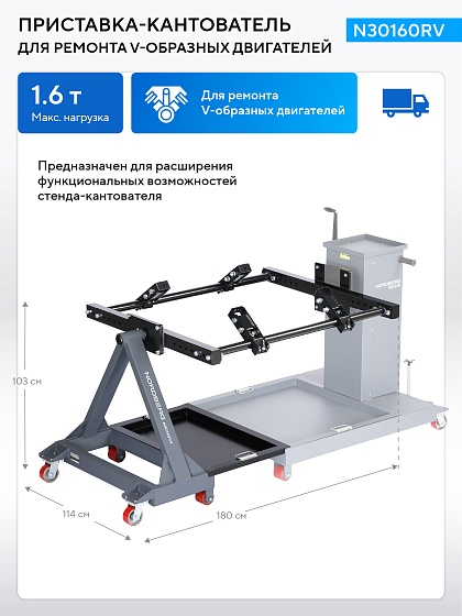 Приставка-кантователь к стенду для ремонта V-образных двигателей NORDBERG N30160R