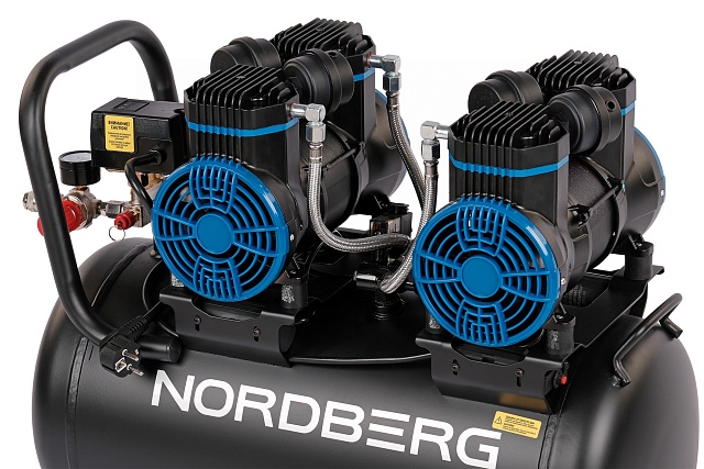 Компрессор безмасляный 220В, ресив. 50л, 500 л/мин NORDBERG NCEO50/500