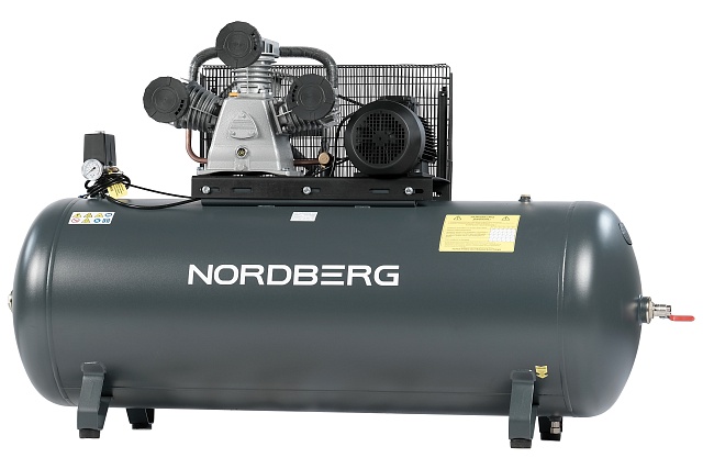 Компрессор поршневой с ременной передачей 380В, ресив. 500л, 950л/мин NORDBERG NCP500/950