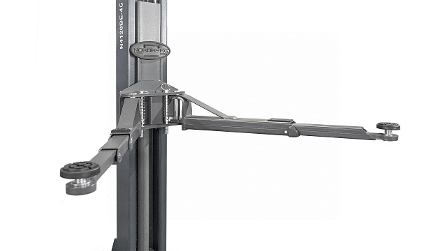 Подъемник двухстоечный 4 т, с электростопорами, 380 В, серый NORDBERG N4120BE-4G_3+2_380