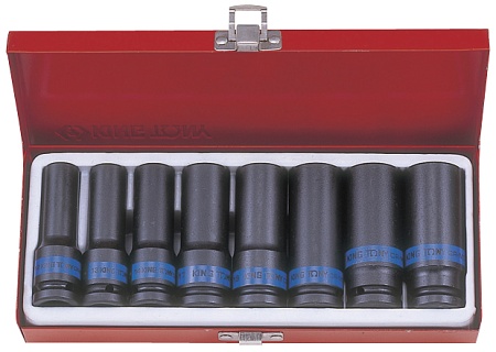 KING TONY ����� ������� �������� �������� ������� 1/2", ������������, 12-24 ��, 8 ��������� 4410MP01 ����