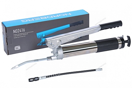 Шприц плунжерный для густой смазки с шестеренчатой передачей, 600 мл NORDBERG NO2416 фото