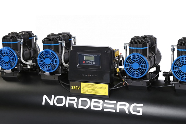 Компрессор безмасляный 380 В, ресивер 200 л, 1000 л/мин NORDBERG NCEO200/1000