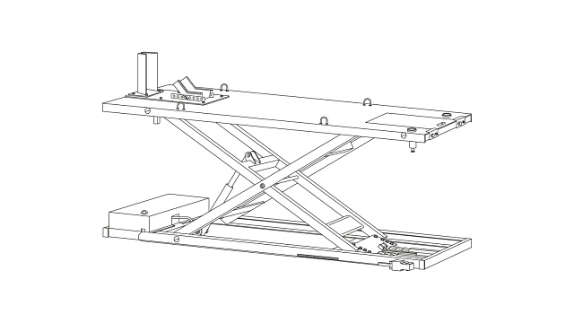 Подъемник для мотоциклов, 450 кг, с ножным и пневмоприводом NORDBERG N4M1