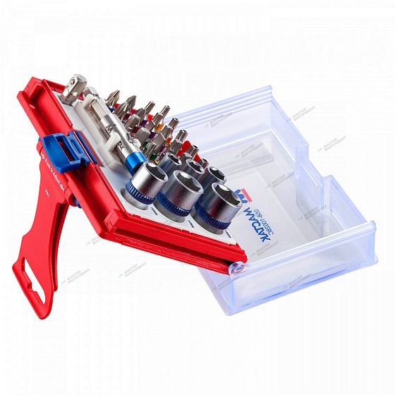 Набор вставок (бит) 1/4"", TORX, HEX, PZ, PH, SLOT, 28 предметов