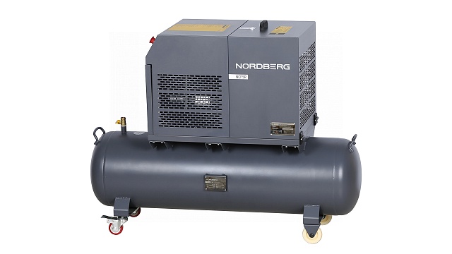 Компрессор винтовой, 4 кВт, 10 бар, 450 л/мин, ресивер 180 л, IP54 NORDBERG NCF5R