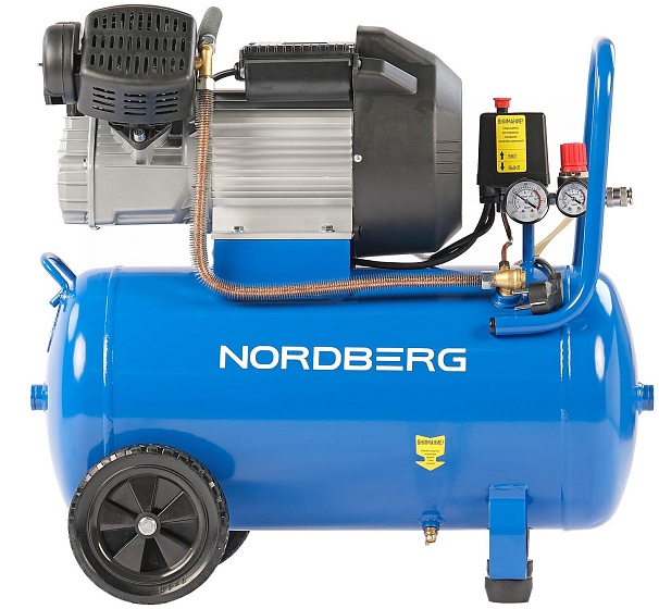 Компрессор поршневой V-образный 220В, ресив. 50л, 360л/мин NORDBERG NCE50/360V