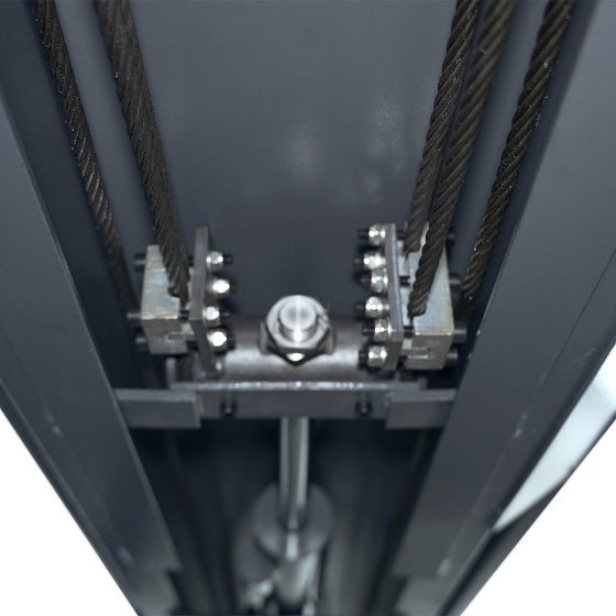 Подъемник четырехстоечный 5 т, с ручной траверсой 2 т N423, для сход-развала, электростопоры, серый NORDBERG 4450_EG(M2)