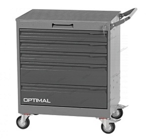 Тележка инструментальная, 5 выдвижных серых ящиков OPTIMAL NT225
