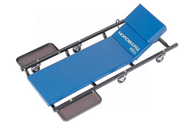 Лежак подкатной с подъемным подголовником и магнитными лотками NORDBERG N30C6