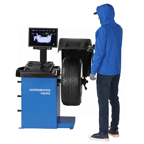 Станок балансировочный автоматический с дисплеем, синий NORDBERG 4523PA(B)