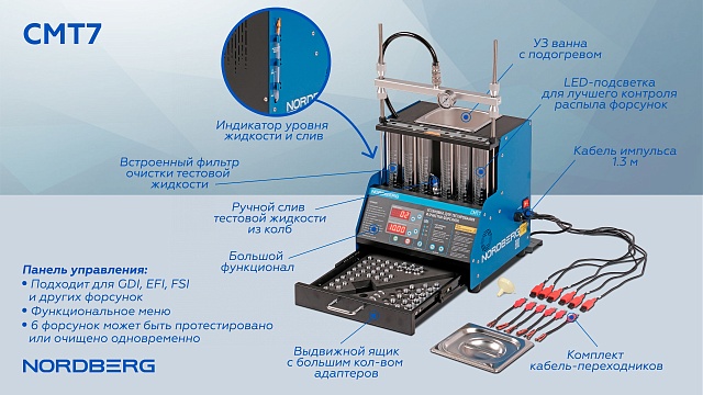 Установка для тестирования и очистки форсунок GDI NORDBERG CMT7