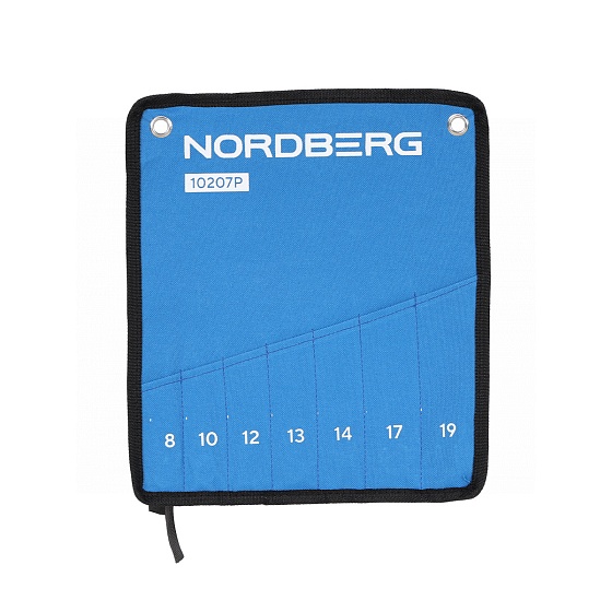 Набор ключей комбинированных 7 шт, планшет тетрон NORDBERG 10207P