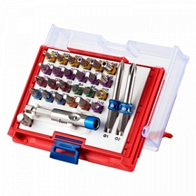 Набор вставок (бит) 1/4"", TORX, HEX, PZ, PH, SLOT, 28 предметов