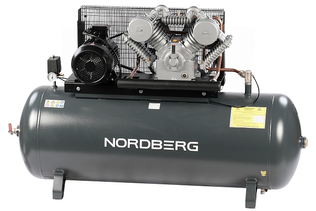 Компрессор поршневой с ременной передачей 380В, ресив. 500л, 1400л/мин NORDBERG NCP500/1400-16