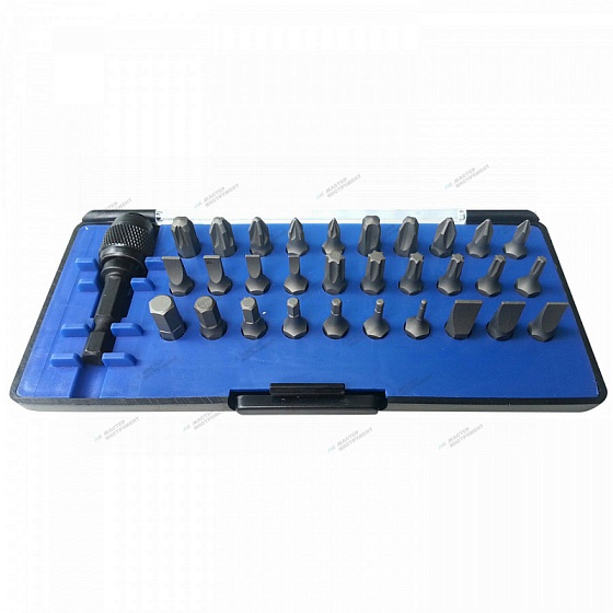 Набор вставок (бит) 1/4"", TORX, HEX, PZ, PH, SLOT, 31 предмет