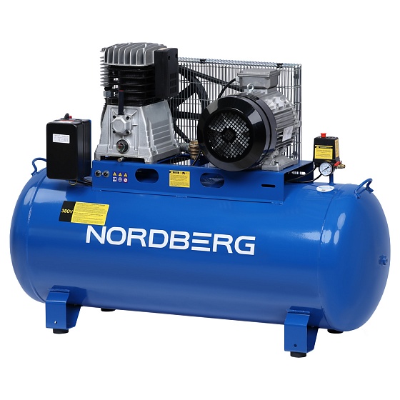 Компрессор поршневой с ременным приводом, объем 300 л NORDBERG ECO NCE300/810