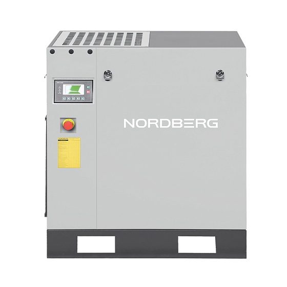 Компрессор винтовой, 7,5 кВт, 10 бар, 900 л/мин, без ресивера, серый NORDBERG NCC10-G