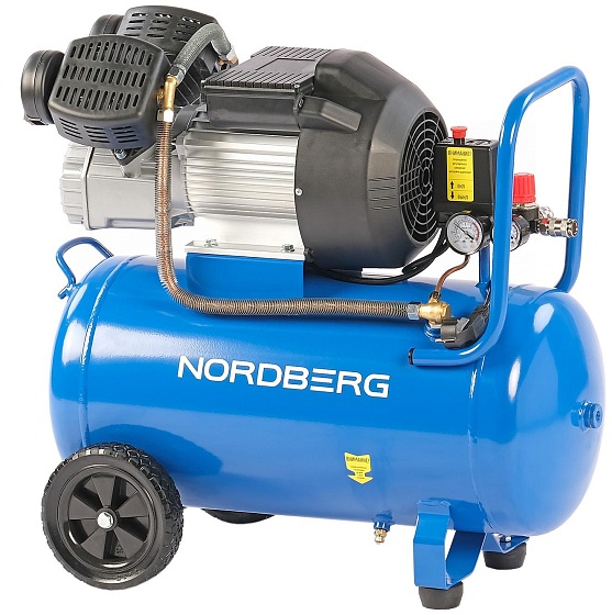 Компрессор поршневой V-образный 220В, ресив. 50л, 360л/мин NORDBERG NCE50/360V