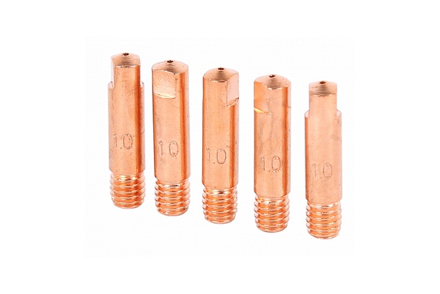 Сварочный наконечник для горелки MIG/MAG E-CU, M6x25, 1 мм, 5 шт. NORDBERG WMI-N10