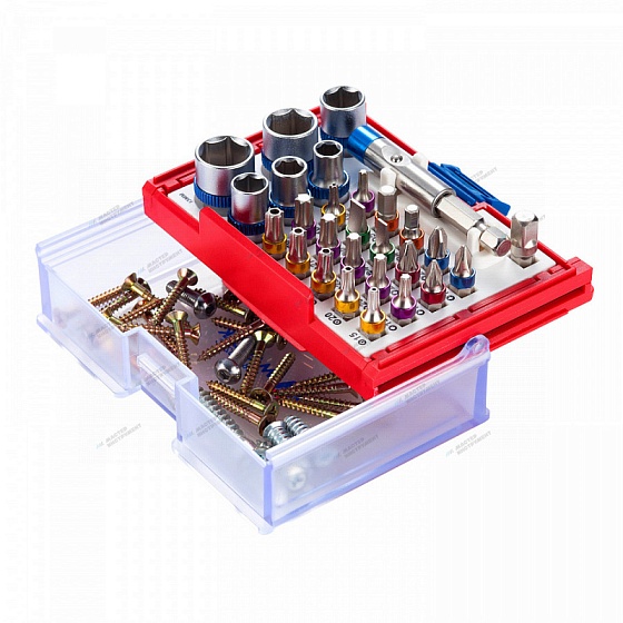 Набор вставок (бит) 1/4"", TORX, HEX, PZ, PH, SLOT, 28 предметов