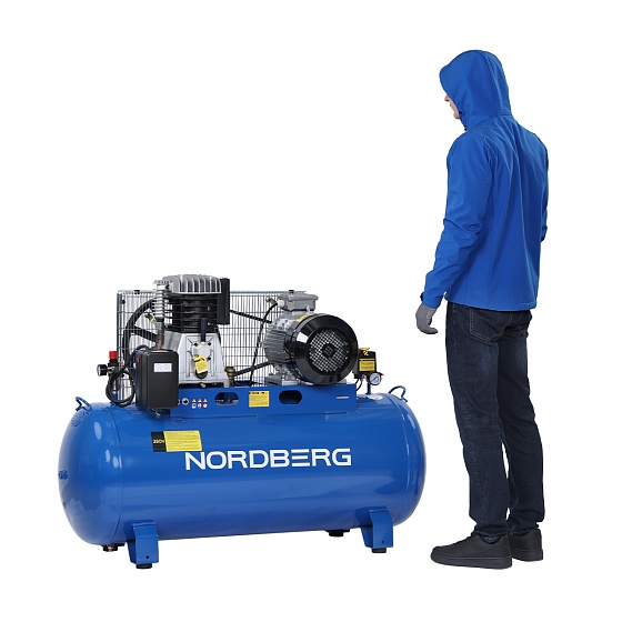 Компрессор поршневой с ременным приводом, объем 300 л NORDBERG ECO NCE300/810