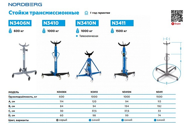 Стойка трансмиссионная телескопическая N3410N