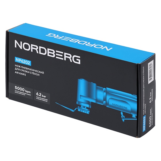 Нож пневматический для срезки стекол, с набором насадок NORDBERG NP6202